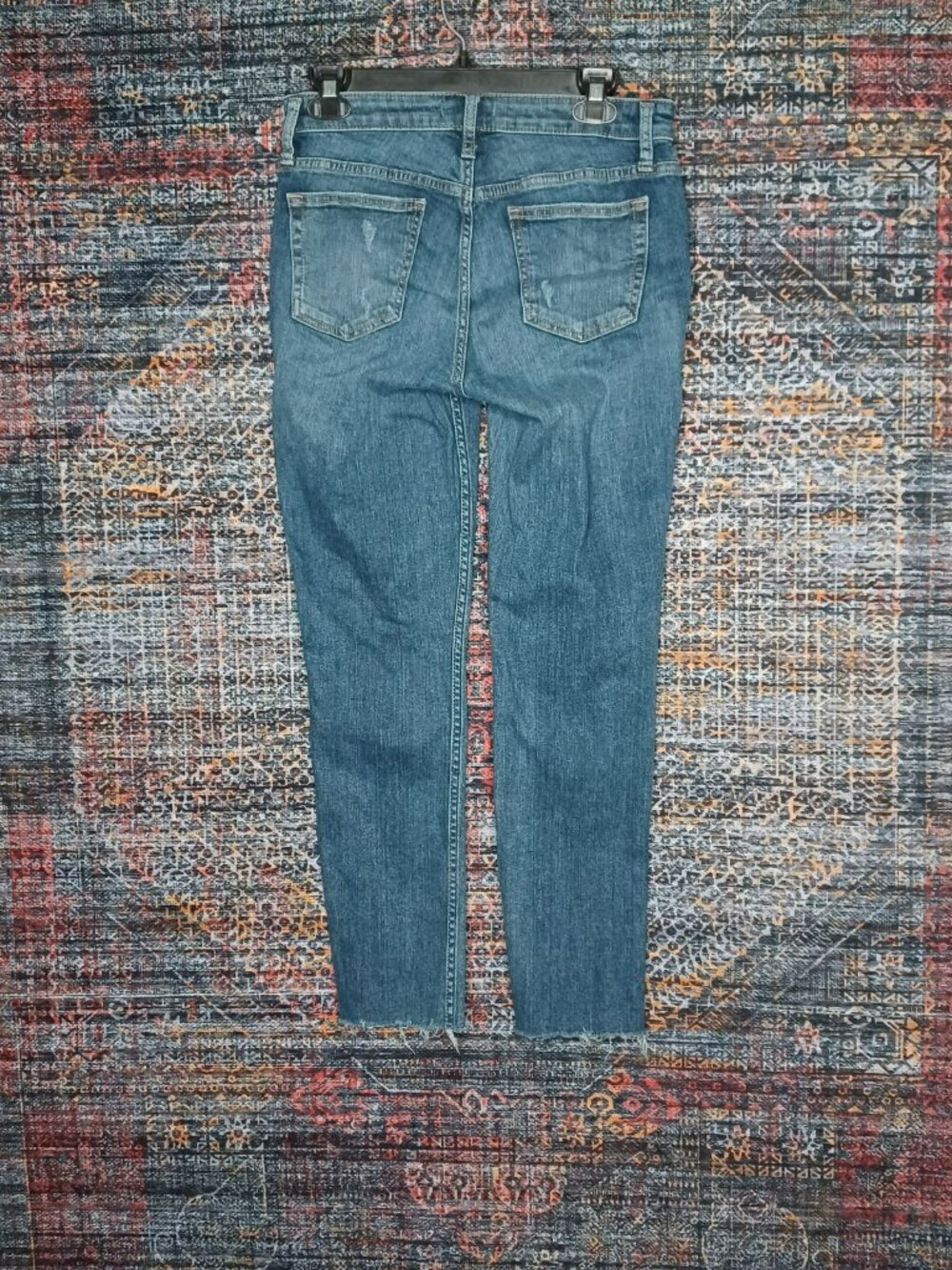 Silver Jeans womens medium distressed Beau slim stretch frayed jeans 25x28